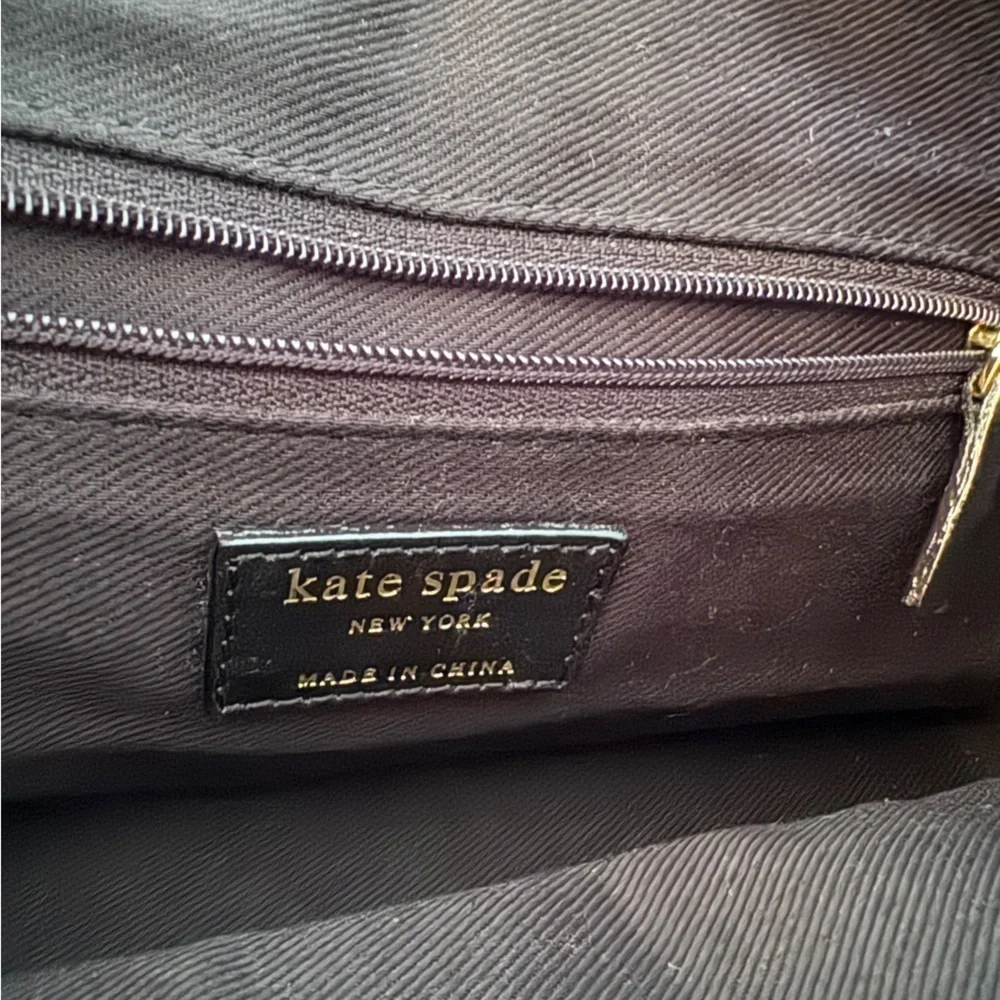 KATE SPADE ♠️ Tan Gold Dot Noel Jacquard Monogram Logo Shoulder Bag
